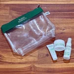 Mario Badescu Makeup Bag with Travel Body Butter, Facial Spray & Body Scrub